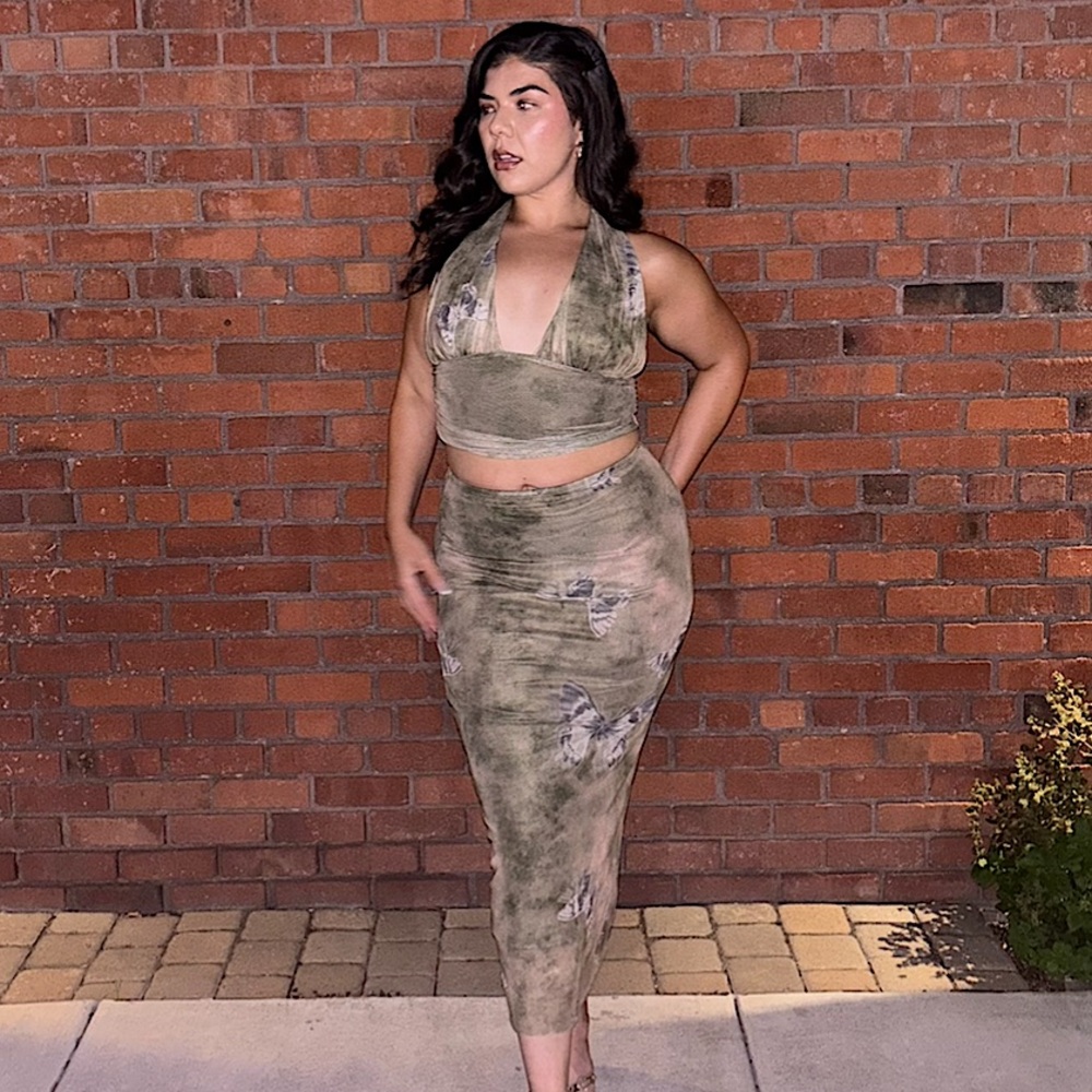 Butterfly Maxi Skirt Set
